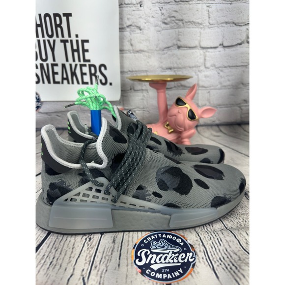 Adidas NMD Human Race x Pharrell Hu Animal Mens 12.5 Grey Leopard Print OG NEW main image 7